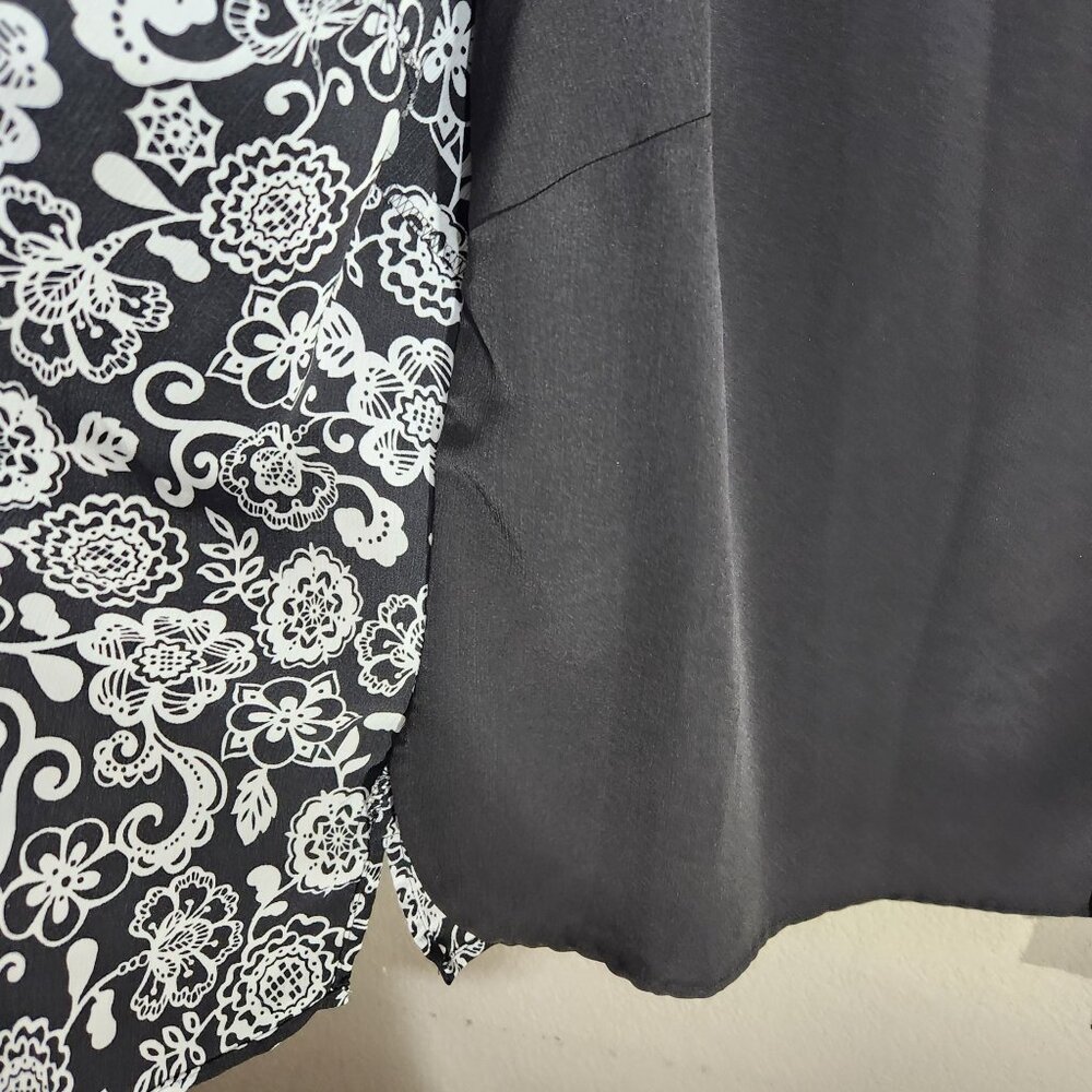 Notations Blouse Womans Size 1X Button-Up Floral … - image 2